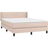  Box spring postelja z vzmetnico kapučino 140x200cm umetno usnje, (20894760) | Shoptok.si