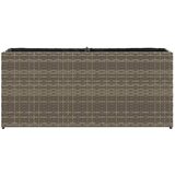  Vrtna sadilica s 2 posude siva 90 x 20 x 40 cm od poliratana | shoptok.hr