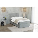 Ropez Svijetlo sivi tapecirani krevet s prostorom za odlaganje s podnicom 100x200 cm Bunny – | shoptok.hr