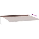 Tenda na ručno uvlačenje s LED svjetlima smeđa 600x350 cm | Eponuda.ba