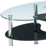 Möbelix ovalna klubska miza saba, črna, steklo | Shoptok.si