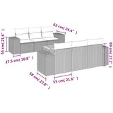  7-dijelni set vrtnih sofa od poliratana s jastucima crni | shoptok.hr