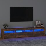 The Living Store TV omarica z LED lučkami dimljeni hrast 210x35x40 cm - TV Omarica, (21374899) Cene