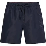 Tommy Hilfiger Mid Length Signature Logo Swim Shorts Black