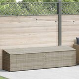  Vrtna kutija za pohranu svijetlosiva 220x50x58 cm poli ratan | shoptok.hr