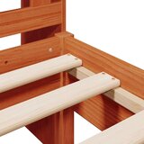  Knjižna postelja brez vzmetnice vošč. rjava 75x190 cm borovina, (21532365) | Shoptok.si