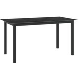 Vrtni stol crni 150 x 90 x 74 cm od aluminija i stakla | shoptok.hr