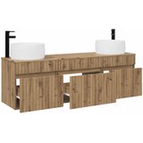  Set ormarića za kupaonicu 3 kom. Hrast artisan Smeđa 49 x 44,5 x 66 cm | Shoptok.si