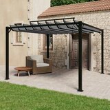In paviljon z rešetkasto streho 3x3 m antracitno blago in aluminij Cene