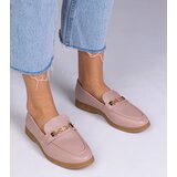 Gemre Pink loafers with a gold ornament Feola | Shoptok.si