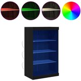  Komoda s LED svjetlima Crna Hrastovina 60 5x37x100 cm | shoptok.hr