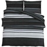  Set posteljine za poplun crno-bijeli 155 x 220 cm pamučni | shoptok.hr