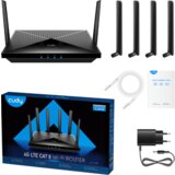 Cudy lt700 4g lte ac1200 gigabit dual band 2xsim brezžični usmerjevalnik / router Cene
