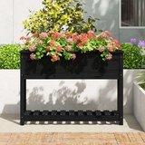  Sadilica s policom crna 111 5x34 5x81 cm od masivne borovine | shoptok.hr