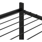  Stalak za cvijeće s kotačima 83x25x63,5 cm crni željezni | shoptok.hr