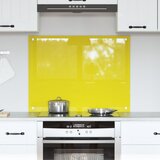 vidaXL Kuhinjski backsplash Rumena Kaljeno steklo 80 x 60 x 0.6 cm | Shoptok.si