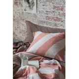 Mette Ditmer Denmark Opečnato oranžna/bež enojna posteljnina iz bombažnega satena 140x200 cm Diagonal – | Shoptok.si