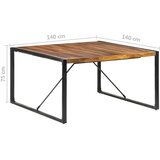 vidaXL Jedilna miza 140x140x75 cm trden les s finišem iz palisandra | Shoptok.si