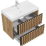 Modern Living kombiniran umivalnik line, imitacija hrasta, črna | Shoptok.si