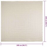  Tepih ZIZUR 240 x 240 cm s izgledom jute unutarnji i vanjski | shoptok.hr