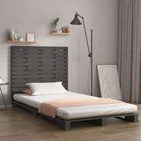  Stensko posteljno vzglavje sivo 106x3x91,5 cm trdna borovina, (20736455) | Shoptok.si