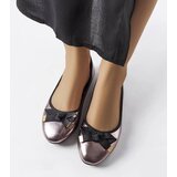 Gemre Silver metallic ballet flats with a bow Boro | shoptok.hr