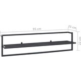 vidaXL stalak za ručnike crni 95 x 25 x 22 cm željezni | shoptok.hr