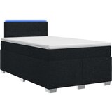  s box springom, madracem i LED-om Crna 120 x 190 cm Slike