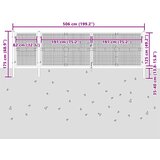  Mrežasta vrtna vrata antracit 500x125 cm pocinčani čelik | shoptok.hr