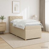  Boxspring krevet s madracem Krem 90 x 190 cm Tkanina Krema 90 x 190 x 100.5 cm | Shoptok.si
