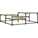  Stolić za kavu boja hrasta 107x107x40 cm konstruirano drvo | Shoptok.si