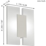 Eglo metrass 2 zidna/2, led, 2x4,5w, 2x480lm, nikl-mat/bela NM3VANJ | Eponuda.com