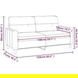 Dvosed svetlo rumen 140 cm blago, (20925656) | Shoptok.si