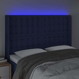  Uzglavlje plavo 147 x 16 x 118/128 cm od tkanine | shoptok.hr