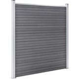 vidaXL set WPC ograda 10 kvadratnih + 1 kosa 1830 x 186 cm sivi | shoptok.hr