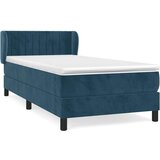 Box spring krevet s madracem tamnoplavi 90x190 cm baršunasti | shoptok.hr