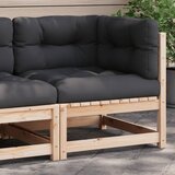 vidaXL Kutna vrtna sofa od masivne borovine s jastucima Cijene