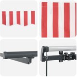  Skrovita tenda Crvena i bijela 450 ×300 cm tkanina | shoptok.hr