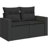  Set sofe 8 kom. Crna Poli Rattan i čelik | shoptok.hr