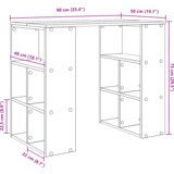 vidaXL Kotna miza Sonoma hrast MDF Srednja | Shoptok.si