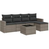  6-dijelni set vrtnih sofa od poliratana s jastucima sivi Siva | Shoptok.si