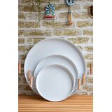 Hermia Set poslužavnika, 3 komada, Beli | Eponuda.com