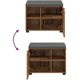  Klupa za hodnik s jastukom s policom Staro drvo 60 x 38 x 46 cm | shoptok.hr