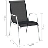  3-dijelni bistro set čelični crni | shoptok.hr