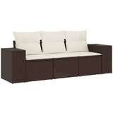 vidaXL 3-dijelni set vrtnih sofa s jastucima smeđi od poliratana | shoptok.hr