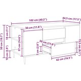  Kava Stol Crni hrast 102 x 44 5 x 50 cm Konstruirano drvo | shoptok.hr