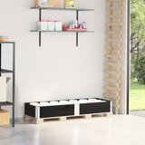 vidaXL Paletni okvir črn 150x50 cm trdna borovina | Shoptok.si