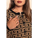 Fenzy Pleteni Kardigan S Geometrijskim Uzorkom I Gumbima, Crni | shoptok.hr