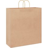  Papirnate vrećice 250 kom s ručkama smeđe 45x17x48 cm | shoptok.hr