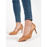 SEASTAR Dark beige stiletto pumps | Shoptok.si